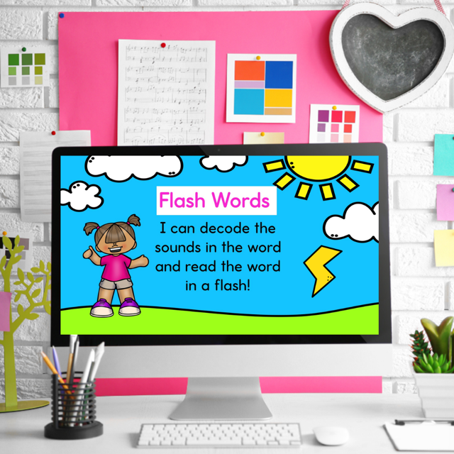 High frequency words PowerPoint | Heart words Flash words