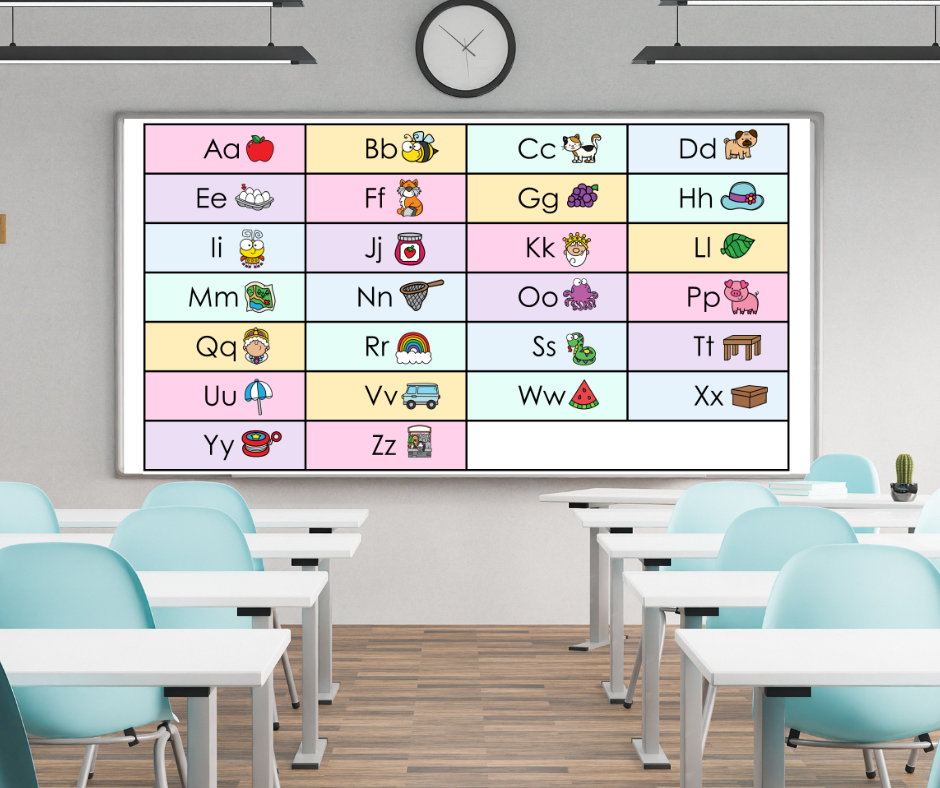 Free Digital Alphabet Chart