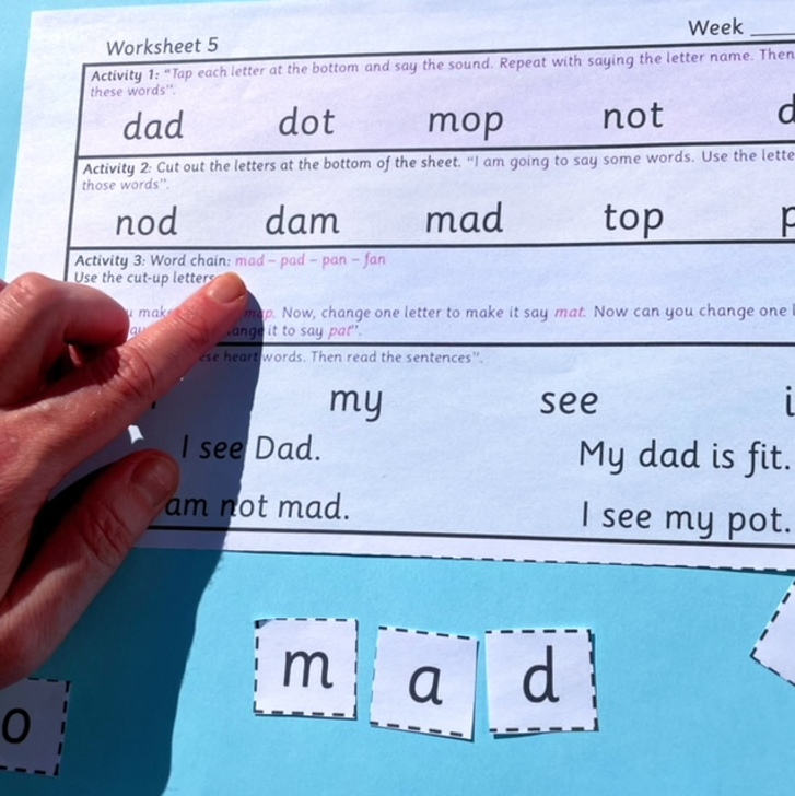 Home Reading Worksheets | Decoding Practise for Home Learning