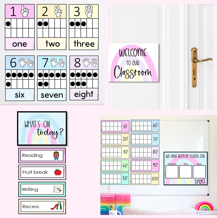 Pastel Classroom Decor Bundle