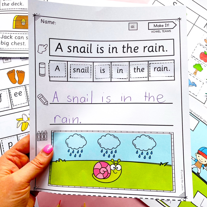 Free Kindergarten Foundation Independent Literacy Activities Reading and Phonics Sample