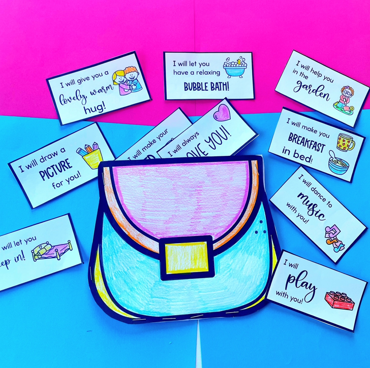 Mother's Day Craft | Purse and Coupons Activity