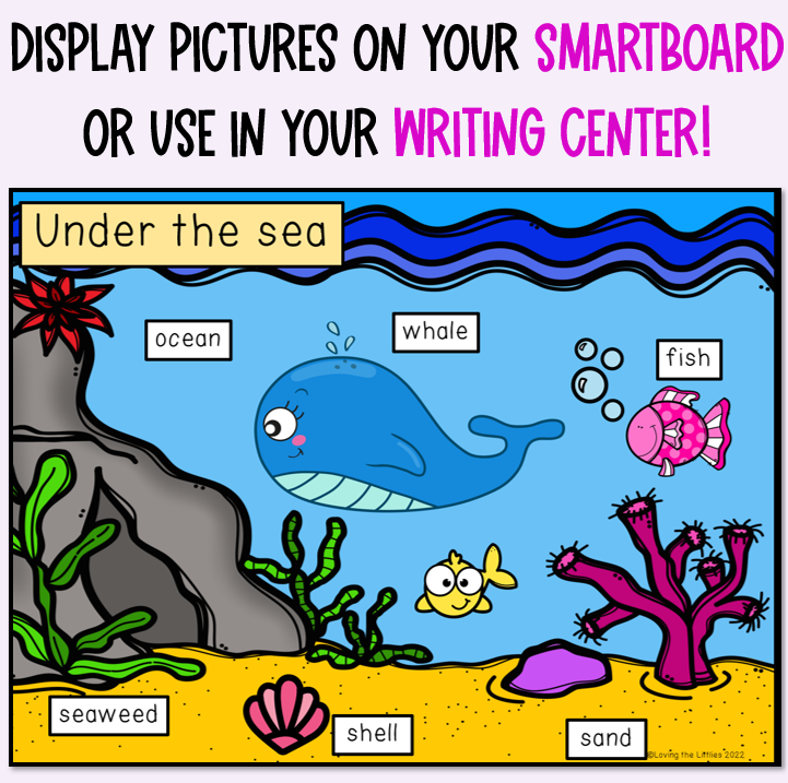 Labelled Picture Writing Prompts for Kindergarten