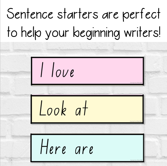 Sentence Starters for Kindergarten | All Australian fonts