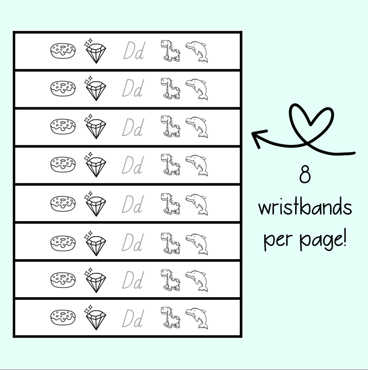 Alphabet Wristbands | Alphabet Bracelets | All Australian fonts