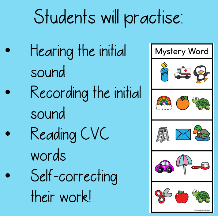 Mystery CVC Words | Decodable Words Activity