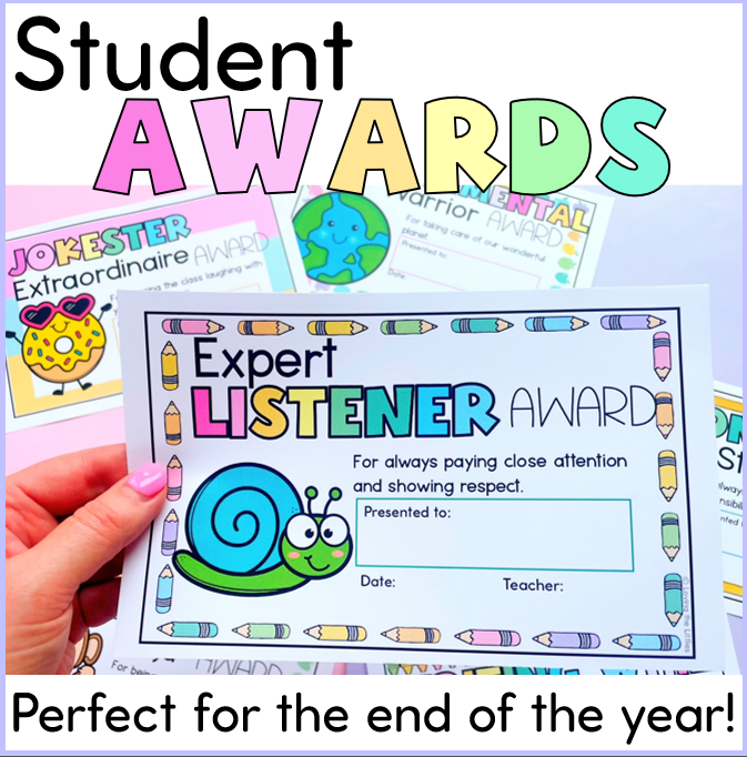 End of Year Student Awards Certificates | Student Gifts | Positive Reinforcement