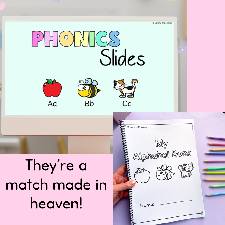 Phonics Slides and Alphabet Book Bundle