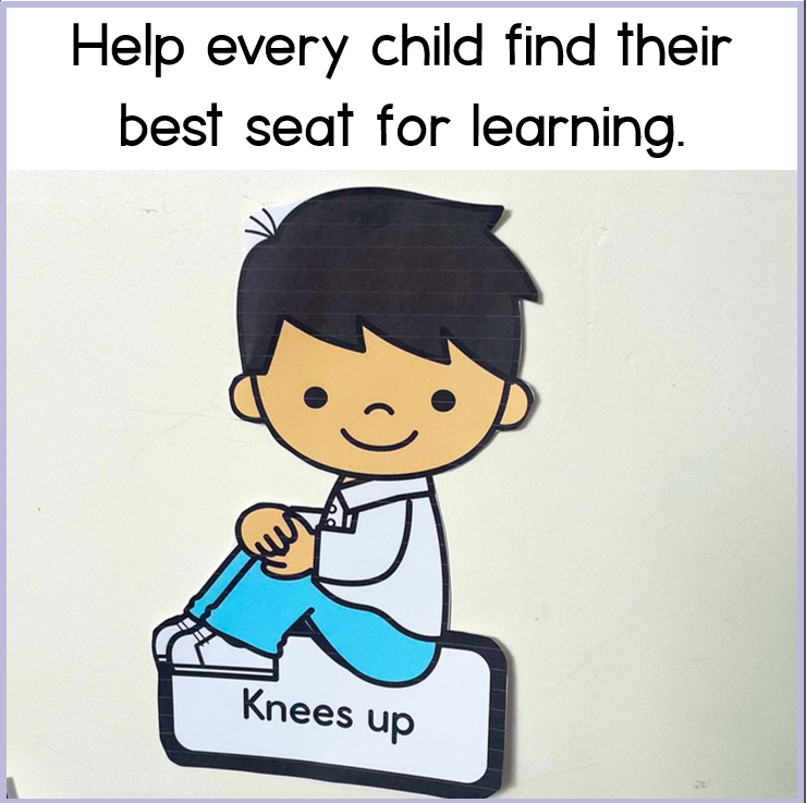 Sitting Options Display | Flexible Seating Visuals | Floor Time Choices