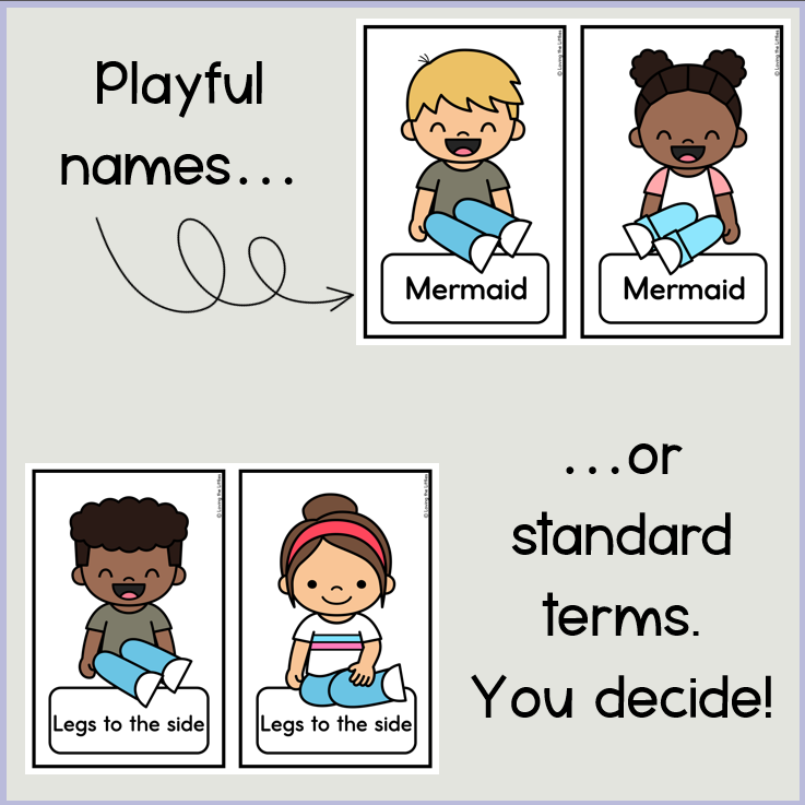 Sitting Options Display | Flexible Seating Visuals | Floor Time Choices