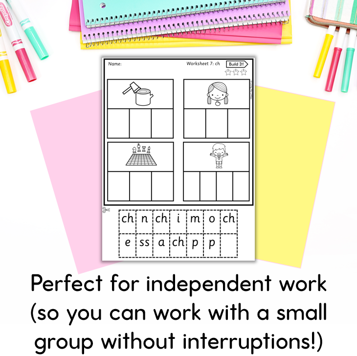 Build It! Digraph and Double Consonants| Spelling Activity for Prep/Kindergarten