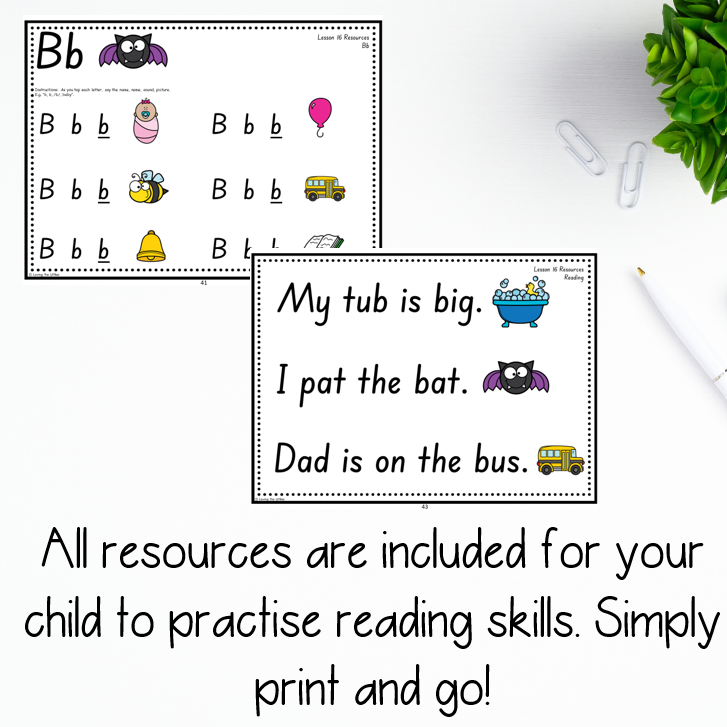 Supporting Little Readers Pack | Help your child with reading | A pack made for parents and guardians