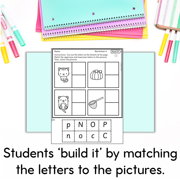 Build It! Alphabet | Letter Sound Match | Uppercase & Lowercase Activity for Prep/Kindergarten