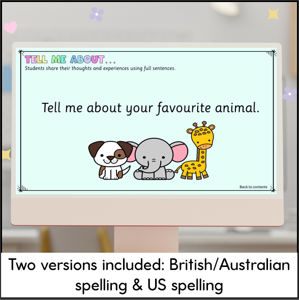 Oral Language Slides | Speaking Prompts for Early Years | Speaking Practice PowerPoint