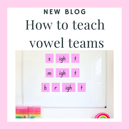 How to Teach Vowel Teams: A Simple Week-Long Teaching Plan