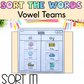 Sort It! Vowel Teams Sorting Worksheets | Long Vowel Spelling Patterns Activity