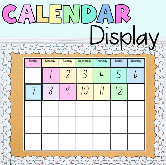 Pastel Classroom Calendar and Weather Display | Editable