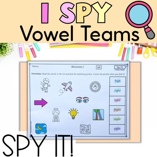 Spy It! I Spy Words with Vowel Teams | Long Vowels Reading Activities