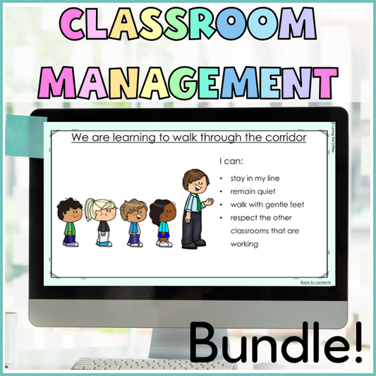 Classroom Management Bundle Mini Whiteboard Cues, Classroom Expectation Slides