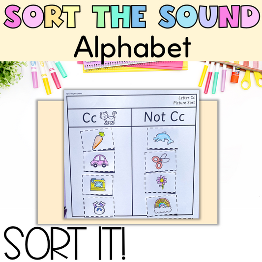 Sort It! Alphabet Beginning Sound Sorting Worksheets | Phonics activity for Kindergarten