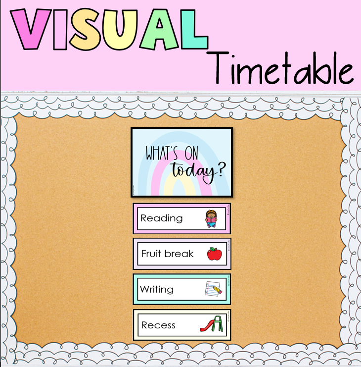 Generic Visual Time Table Editable visual timetable | Pastel decor – Loving the Littlies