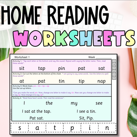 Home Reading Worksheets | Decoding Practise for Home Learning