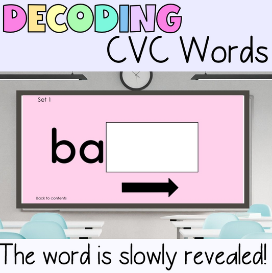 Decoding & Encoding CVC Words PowerPoint | Reading & Spelling for Kindergarten