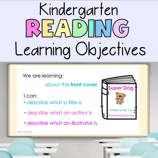 Kindergarten Learning Intentions Bundle | Reading & Writing Learning Objectives