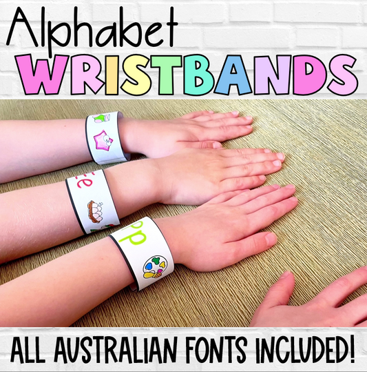 Alphabet Wristbands | Alphabet Bracelets | All Australian fonts
