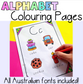 Alphabet Colouring Pages | All Australian fonts