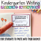 Writing Learning Intention Slips for Kindergarten