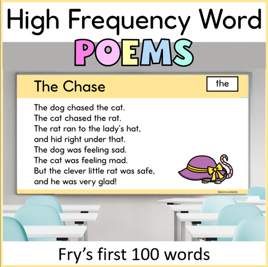 100 High Frequency Word Poems | Sight Words Poetry| Fry's First 100 Words