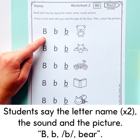 Read It! Kindergarten Letter Sound Mastery Worksheets | Alphabet Fluency Practice