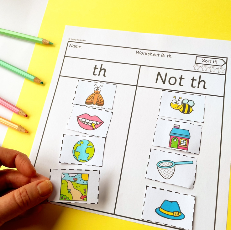 Sort It! Digraphs and Double Consonants Sound Sorting Worksheets for Prep/Kindergarten