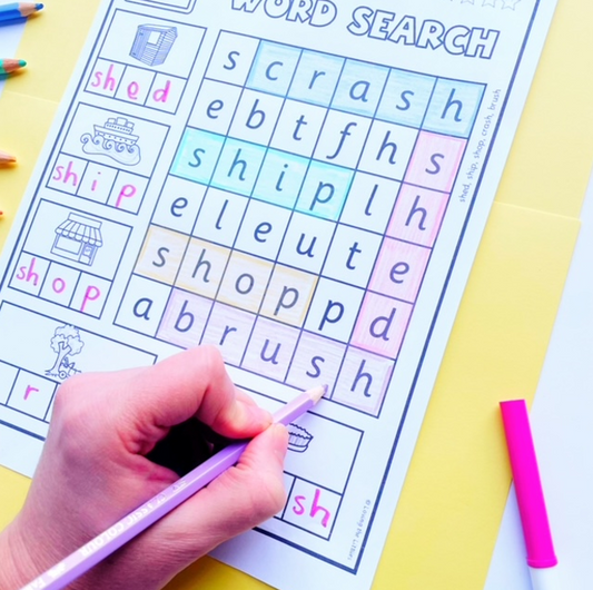 Find It! Digraph and Double Consonants Word Search| Spelling Activity for Prep/Kindergarten