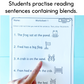 Read It! Prep/Kindergarten Decodable Sentences with Blends | CCVC CVCC Reading Fluency