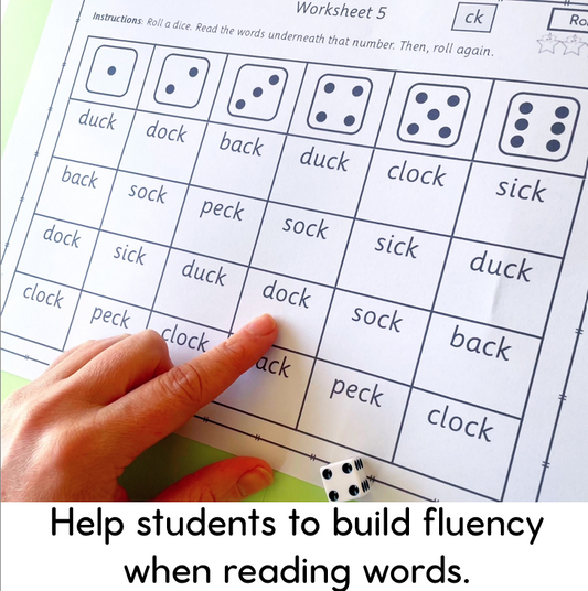 Roll It! Roll and Read Digraphs & Double Consonants | Decoding Fluency for Prep/Kindergarten