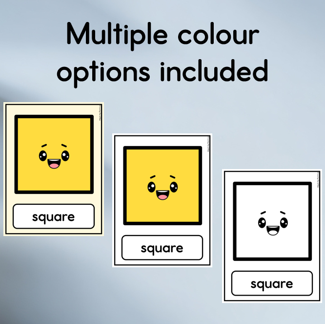Cute 2D Shape Posters for Classroom