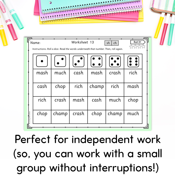 Roll It! Roll and Read Digraphs & Double Consonants | Decoding Fluency for Prep/Kindergarten