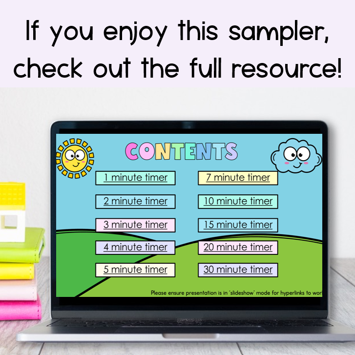 Free Visual Countdown Timer PowerPoint | Digital One Minute Timer Sample