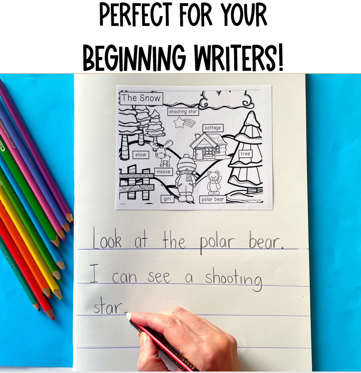 Labelled Picture Writing Prompts for Kindergarten