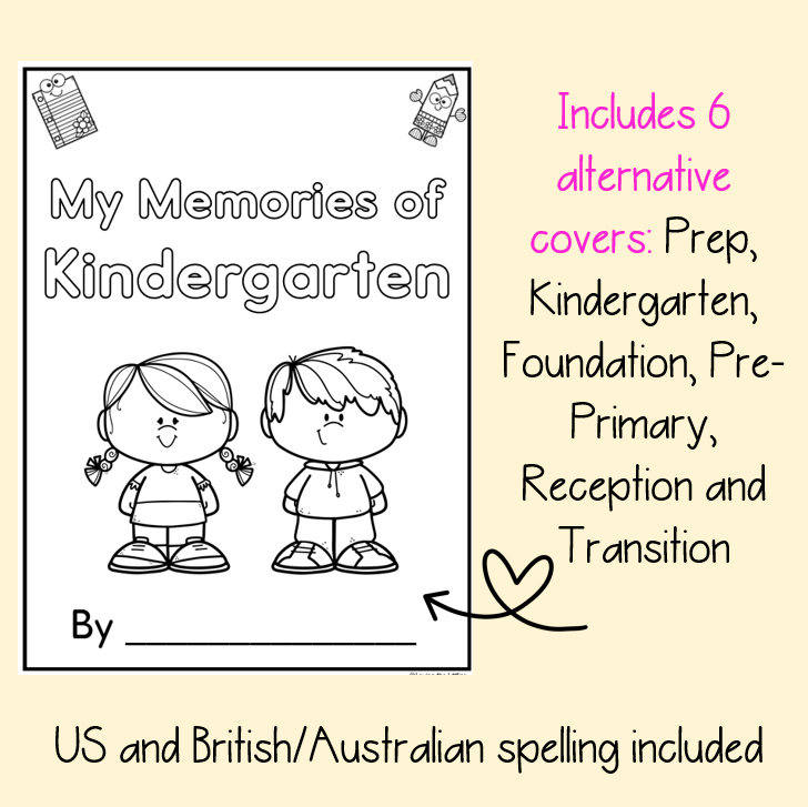 Kindergarten Memory Book | End of the Year Reflection Book for Prep