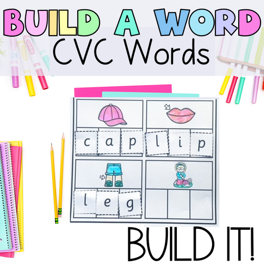 Build It! CVC Words| Spelling activity for Prep/Kindergarten