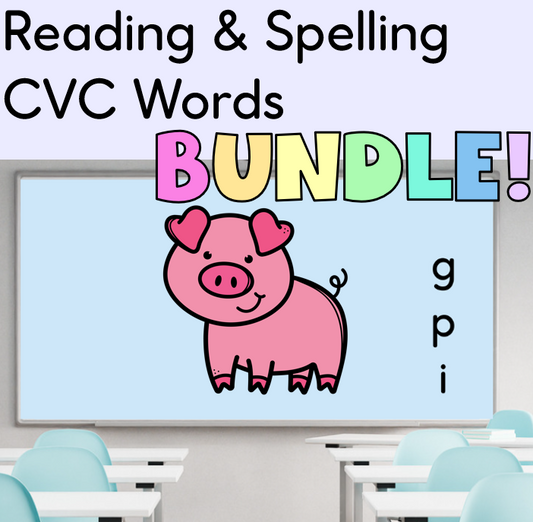 Decoding & Encoding CVC Words PowerPoint | Reading & Spelling for Kindergarten