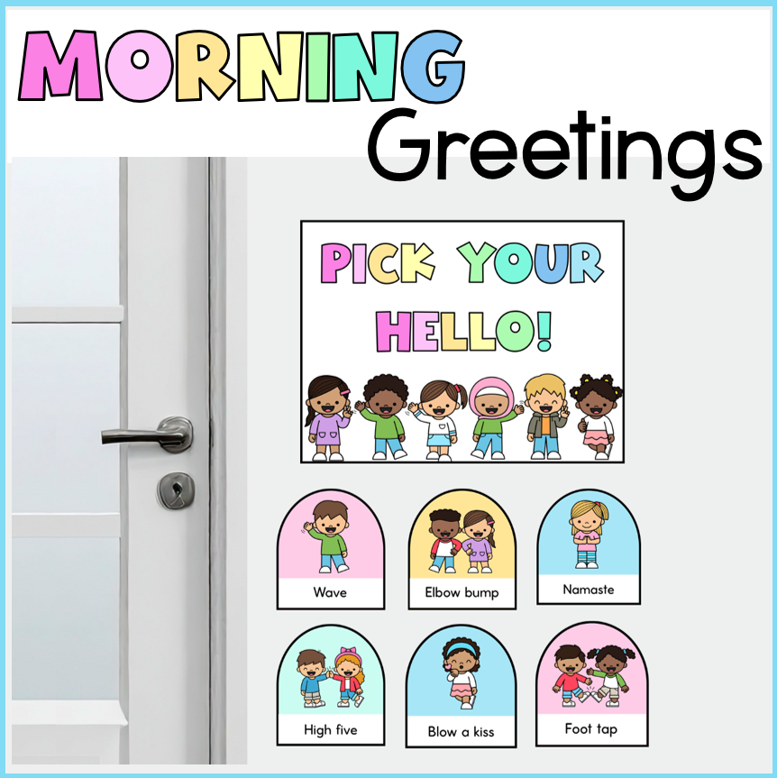 Morning Greeting Cards & Banner Set | Classroom Door Greetings