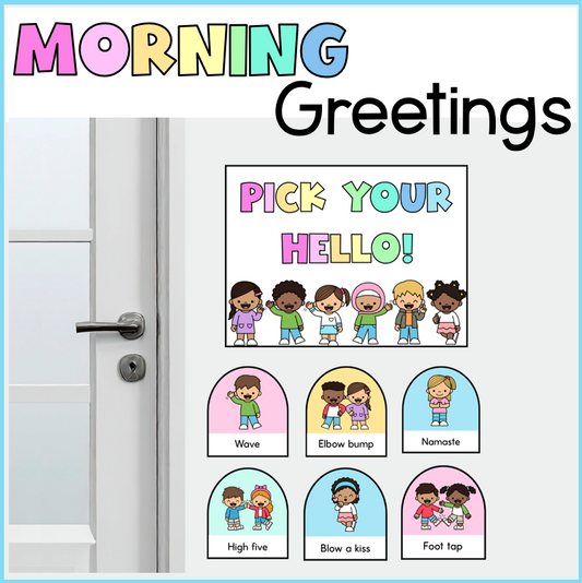 Morning Greeting Cards & Banner Set | Classroom Door Greetings