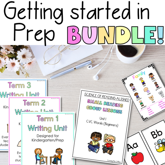 Getting Started in Prep Bundle | Essential Kindergarten Resources Bundle | Bump It Up Wall