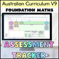 Google Sheets | Australian Curriculum V9 Foundation Maths Assessment Tracker