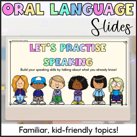 Oral Language Slides | Speaking Prompts for Early Years | Speaking Practice PowerPoint