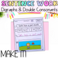 Make It! Digraph & Double Consonant Sentence Building Worksheets for Prep/Kindergarten